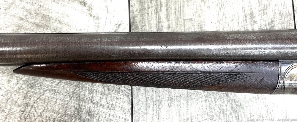 ITHACA SIDE BY SIDE FLUES 16 GAUGE DAMASCUS GOOD CONDITION-img-8