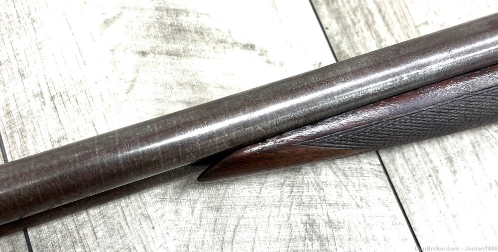 ITHACA SIDE BY SIDE FLUES 16 GAUGE DAMASCUS GOOD CONDITION-img-9