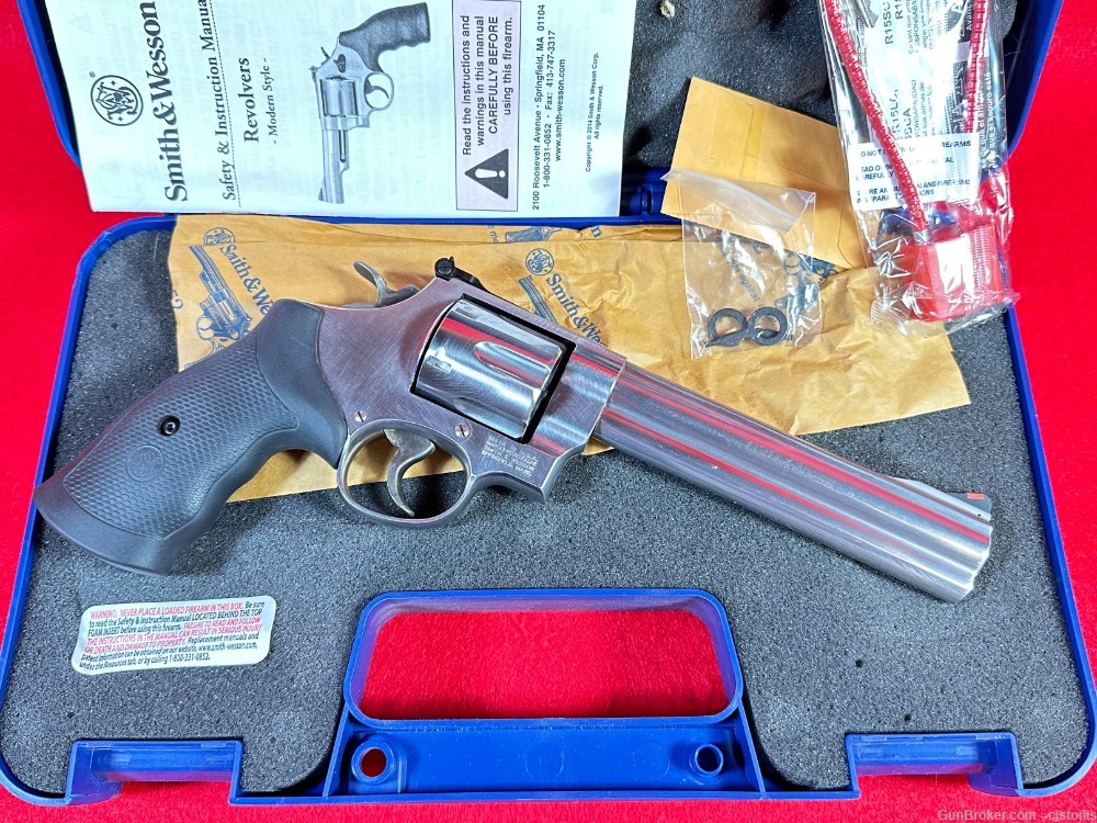 Smith & Wesson S&W Model 629-6 Classic Stainless 44 Mag Revolver 6.5'' MINT-img-0