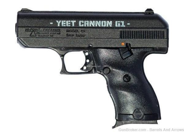 Hi-Point 916G1YC C-9 Semi-Auto Pistol, 9MM, 3.5" Bbl, Black, Yeet Cannon -img-0