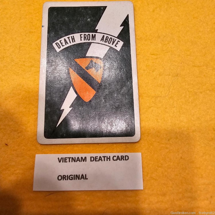Rare Vietnam War 1st Air Cav. Div. "Death Card" -img-0
