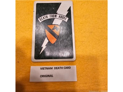 Rare Vietnam War 1st Air Cav. Div. "Death Card" 