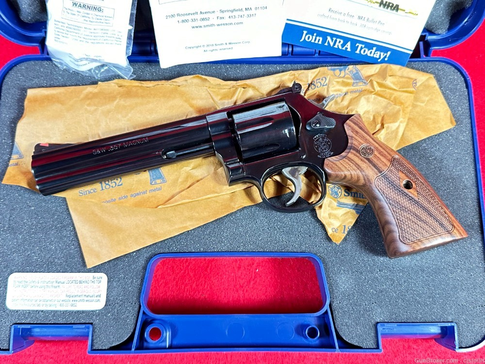Smith & Wesson S&W Model 586-8 Blued 357 Mag Revolver 6'' UNFIRED-img-0