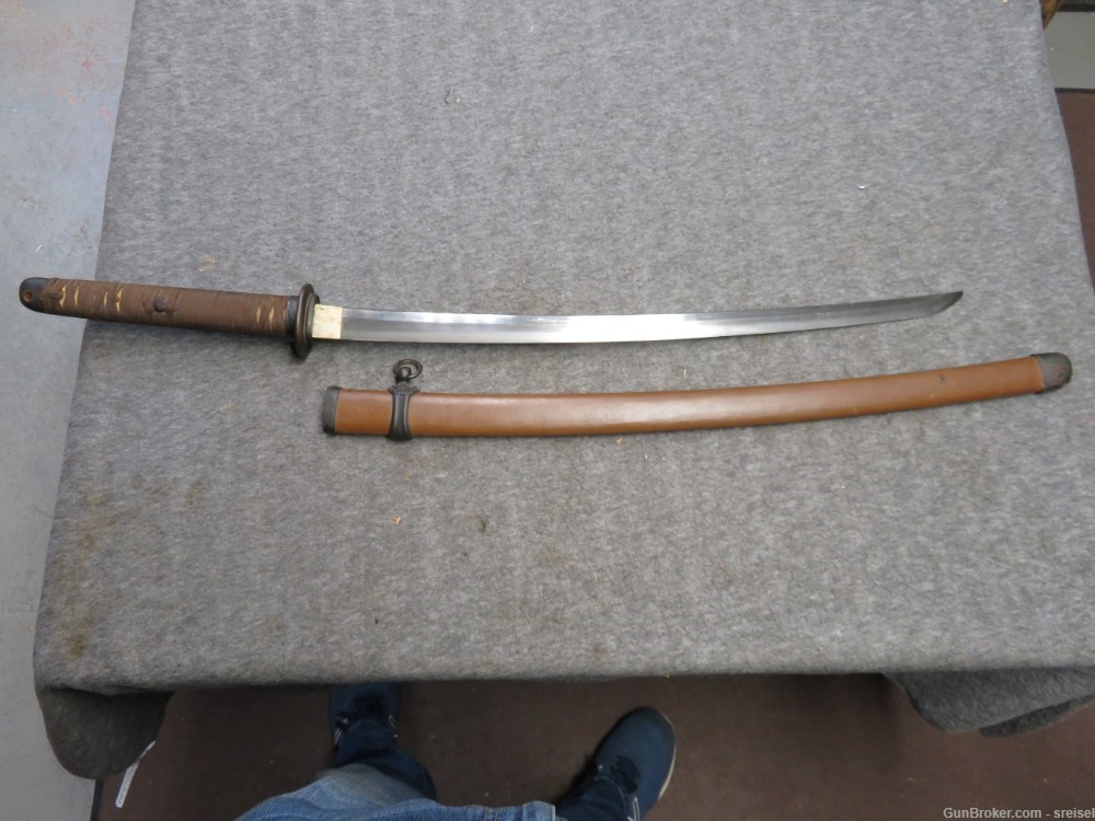 WWII JAPANESE ARMY LATE WAR OFFICER SHIN GUNTO SWORD-SIGNED TANG-1945-img-1