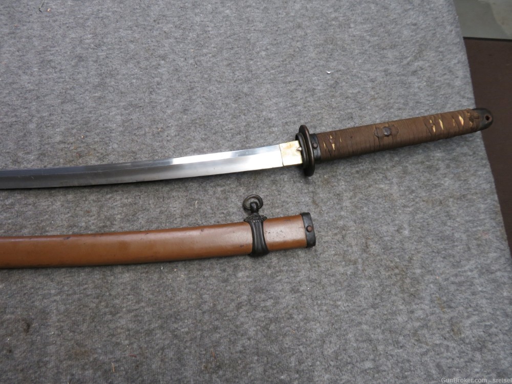 WWII JAPANESE ARMY LATE WAR OFFICER SHIN GUNTO SWORD-SIGNED TANG-1945-img-6