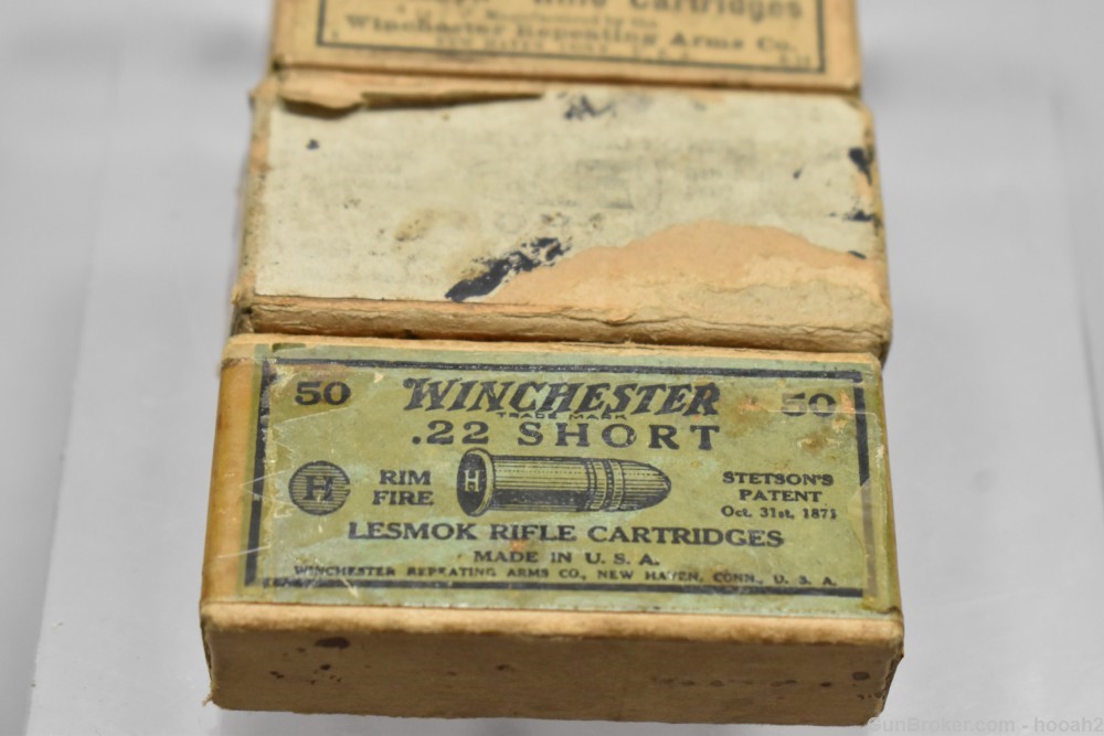 4 Vintage 2 Piece Boxes Vintage Winchester 22 Short PLEASE READ-img-2