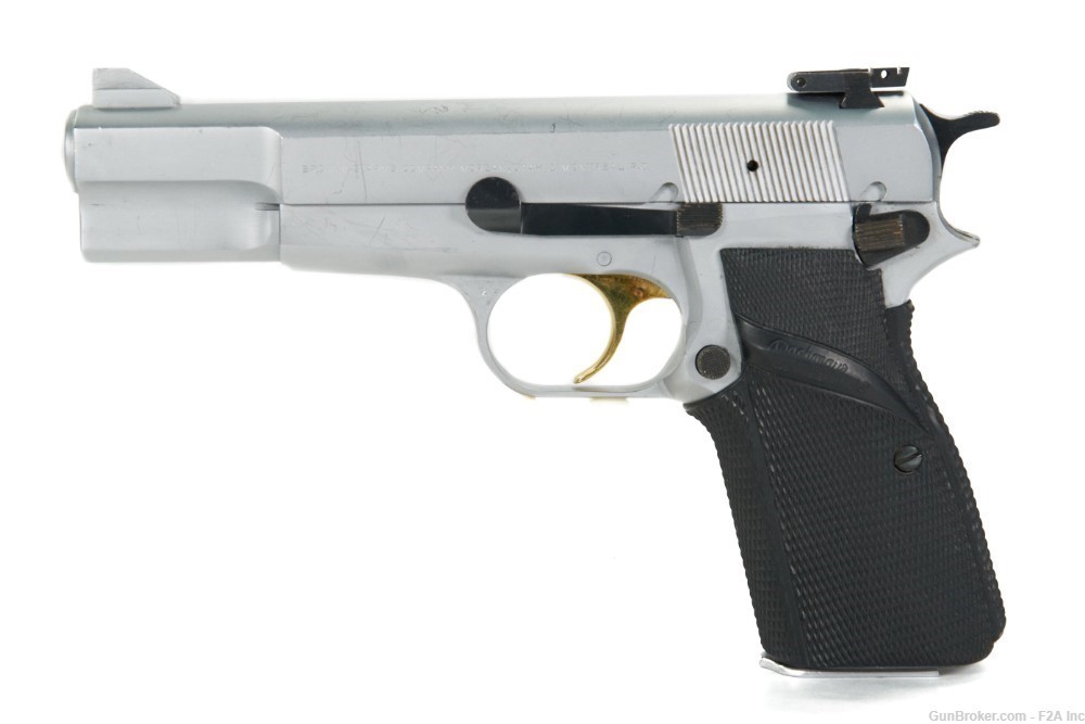 Browning Hi-Power, 9mm, Silver Chrome, 4.5"-img-1
