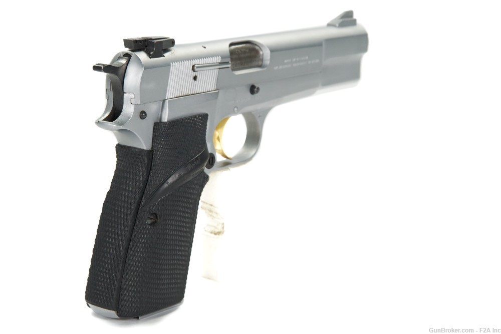 Browning Hi-Power, 9mm, Silver Chrome, 4.5"-img-2