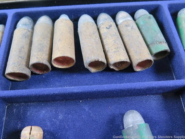 Vintage Civil War Assortment Munitions In Large Display Case-img-2