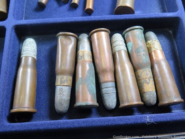 Vintage Civil War Assortment Munitions In Large Display Case-img-12