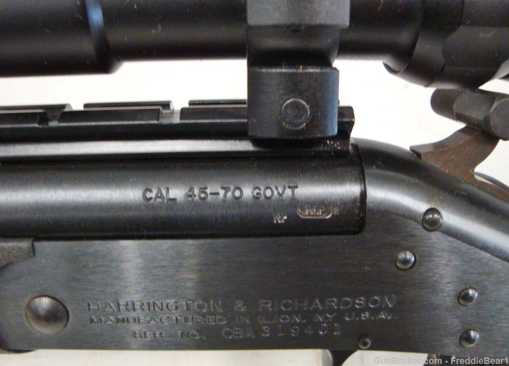 H&R Harrington & Richardson Handi Rifle 45-70  22” W/ Scope LIKE NEW!-img-4