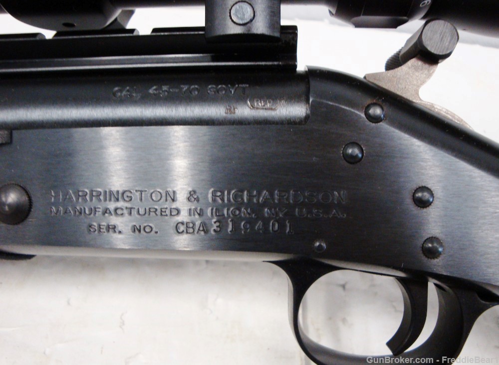 H&R Harrington & Richardson Handi Rifle 45-70  22” W/ Scope LIKE NEW!-img-3