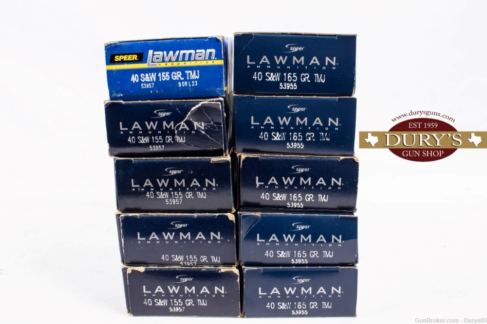 Lot of 10 Boxes of Speer Lawman 40 S&W (500 Rounds) Durys # 4-2-1156-img-0