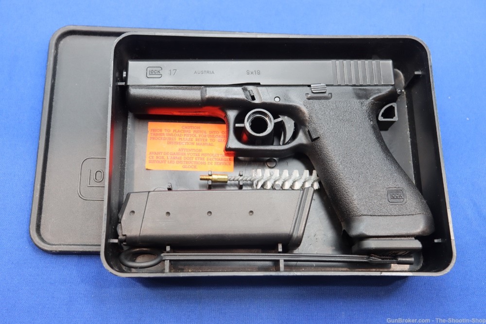 Glock Model G17 GEN1 Pistol OCT 1988 MFG 17 GEN 1 AUSTRIA w/ Box 9MM DK CTT-img-0