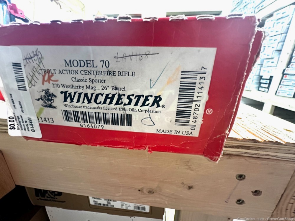 Winchester Model 70 Classic Sporter .270 Weatherby Mag NEW IN BOX MFG 1983-img-17