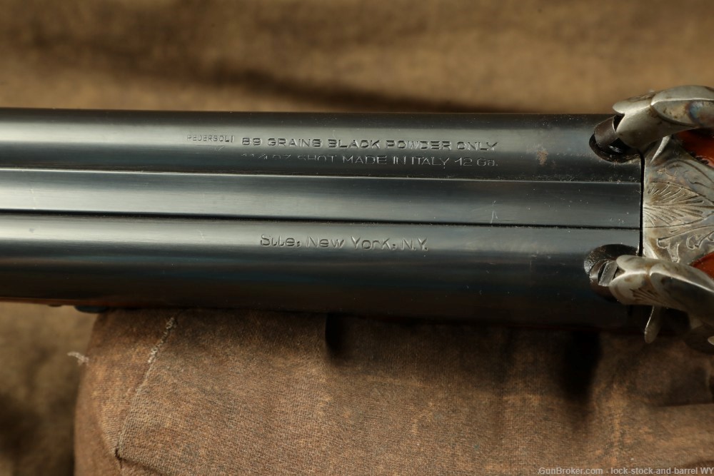 Engraved Pedersoli Side By Side Black Powder Shotgun, 12GA Muzzleloader-img-27