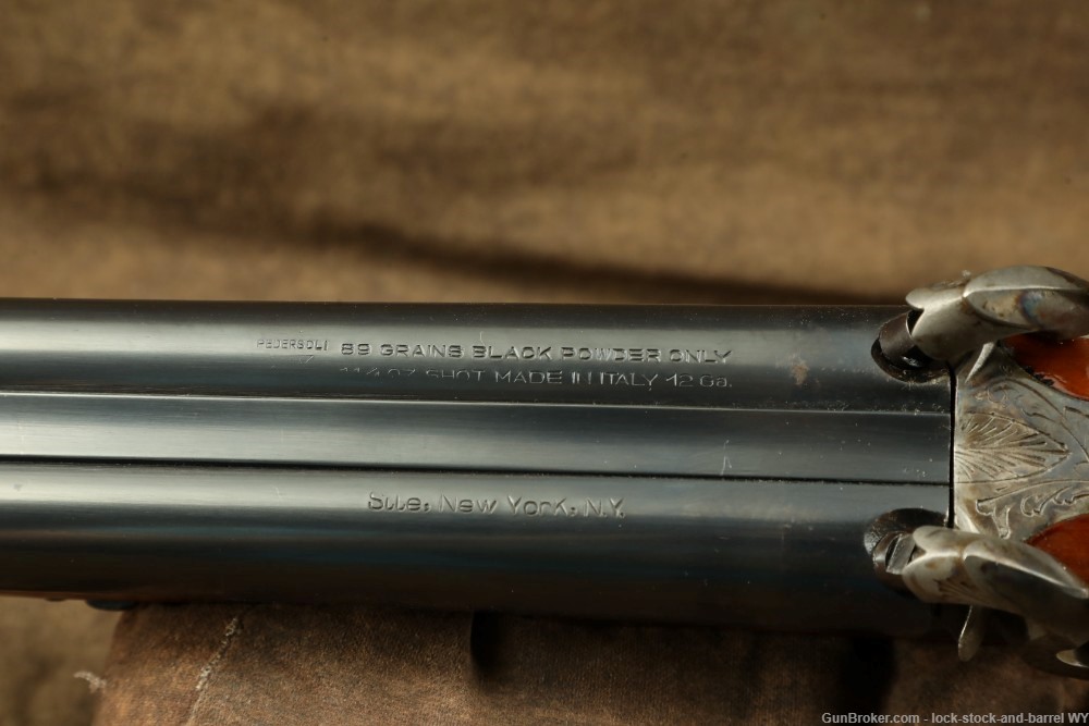 Engraved Pedersoli Side By Side Black Powder Shotgun, 12GA Muzzleloader-img-26