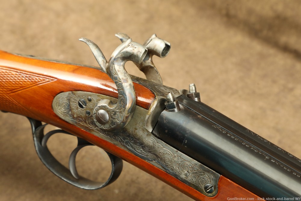 Engraved Pedersoli Side By Side Black Powder Shotgun, 12GA Muzzleloader-img-24