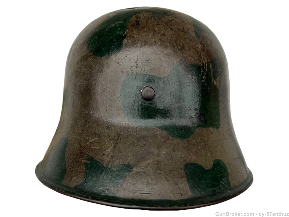 WW1 German M16 Helmet Camo Painted With Liner Battle Damaged gew g98-img-4