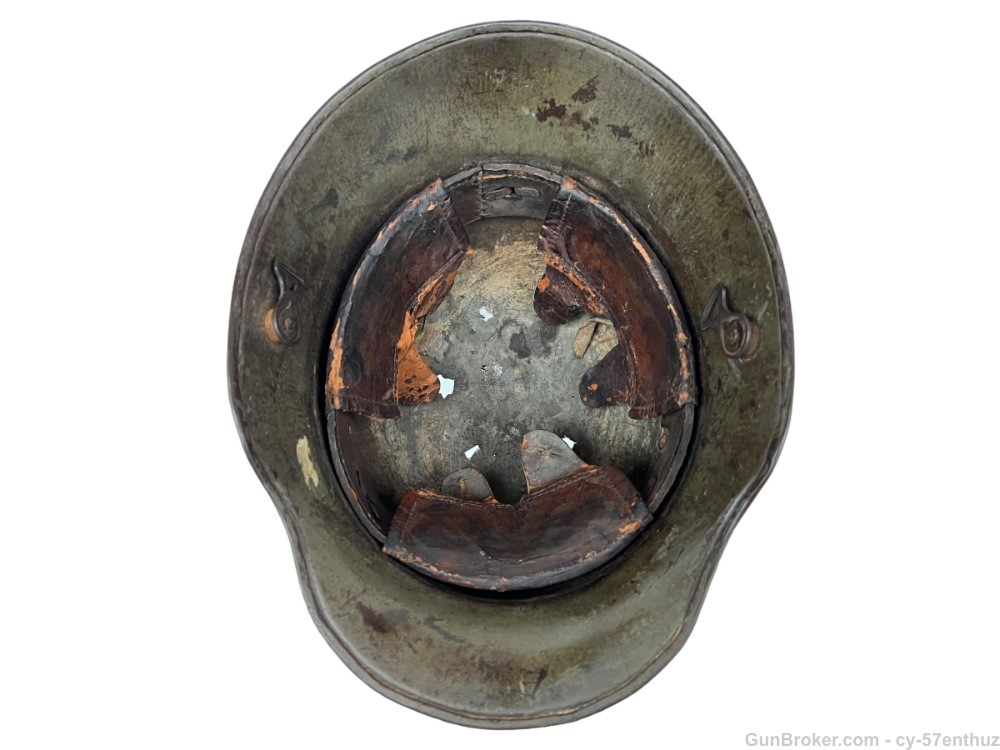 WW1 German M16 Helmet Camo Painted With Liner Battle Damaged gew g98-img-9