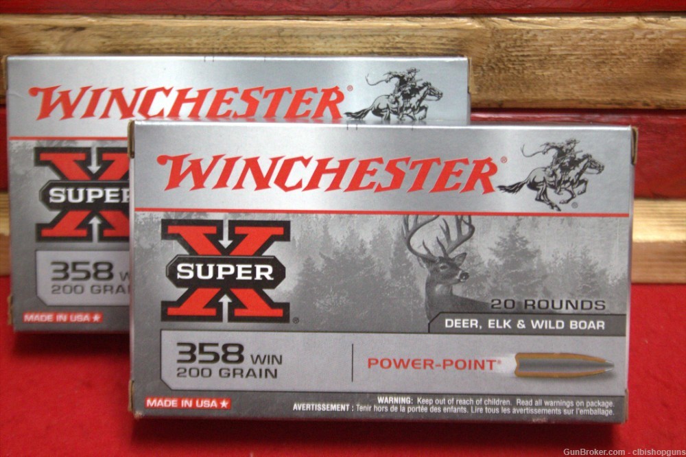 Winchester SuperX 358 Win 200 Grain Power-point 2boxes ammo-img-0