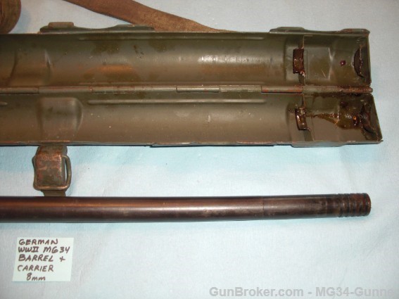 German WWII MG34 8mm Barrel & Carrier Set - Super!-img-5