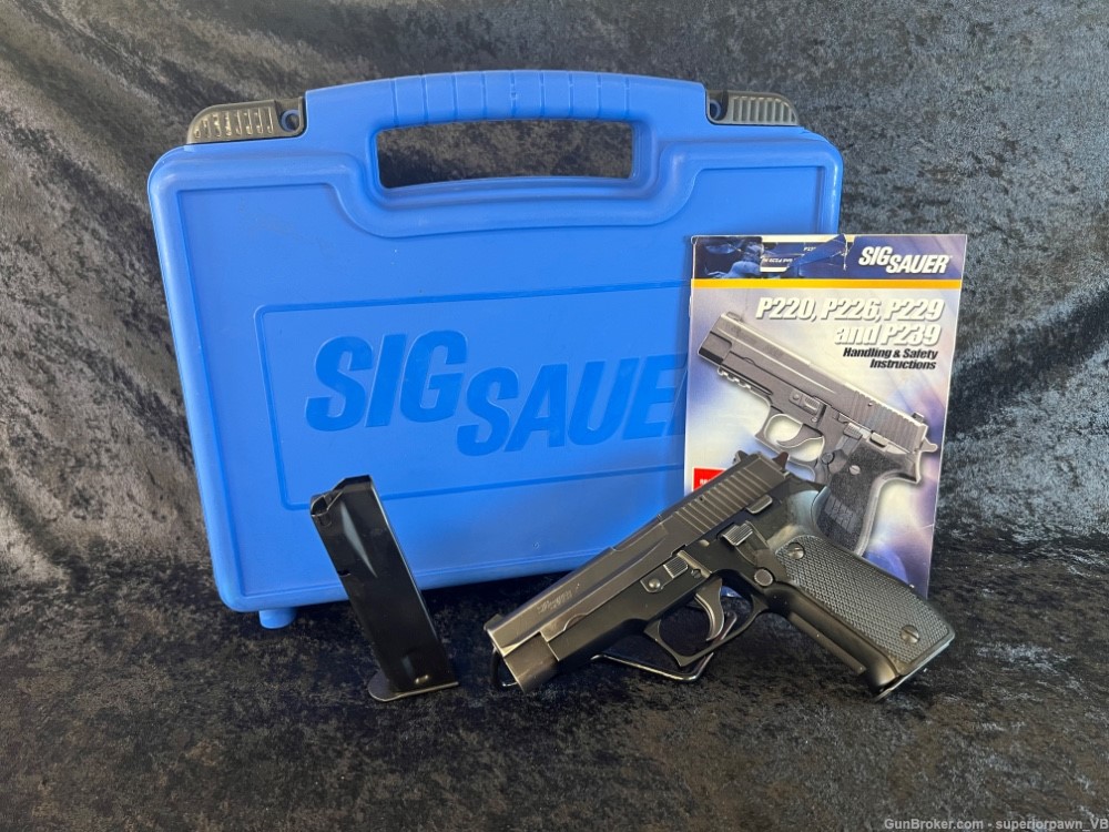 West German Sig Sauer P226 (9mm) w/ 2 zipper back mags -img-0