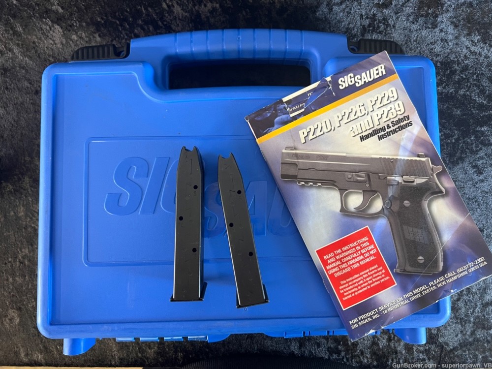 West German Sig Sauer P226 (9mm) w/ 2 zipper back mags -img-16