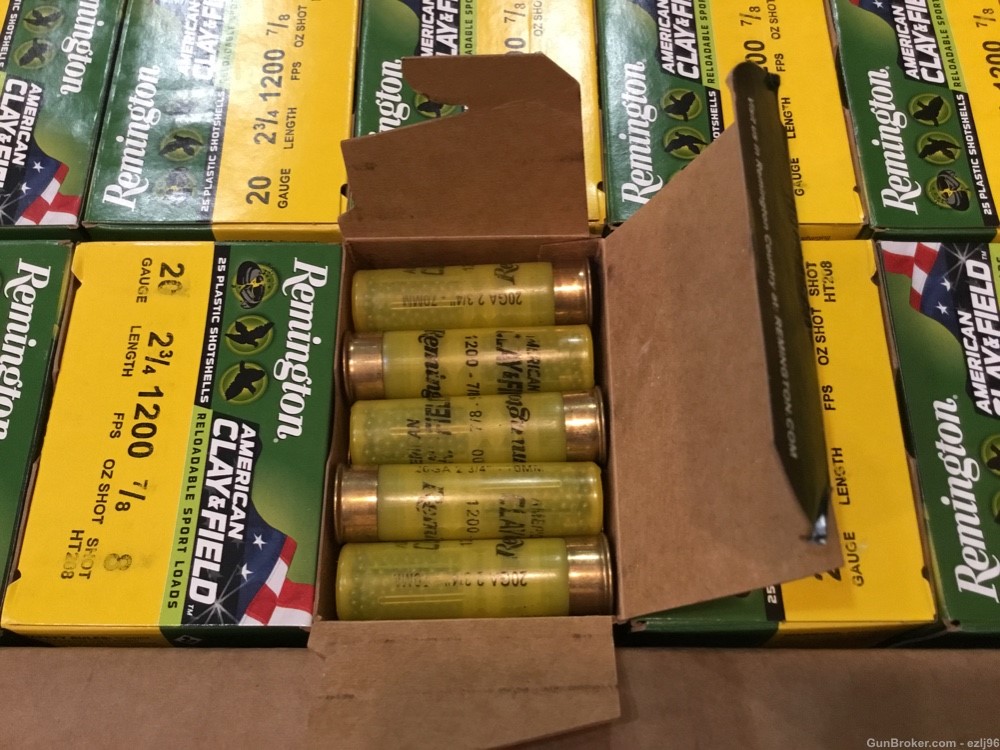PENNY AUCTION REMINGTON FIELD CLAY 20GA #8 250-ROUNDS 2-3/4"-img-4