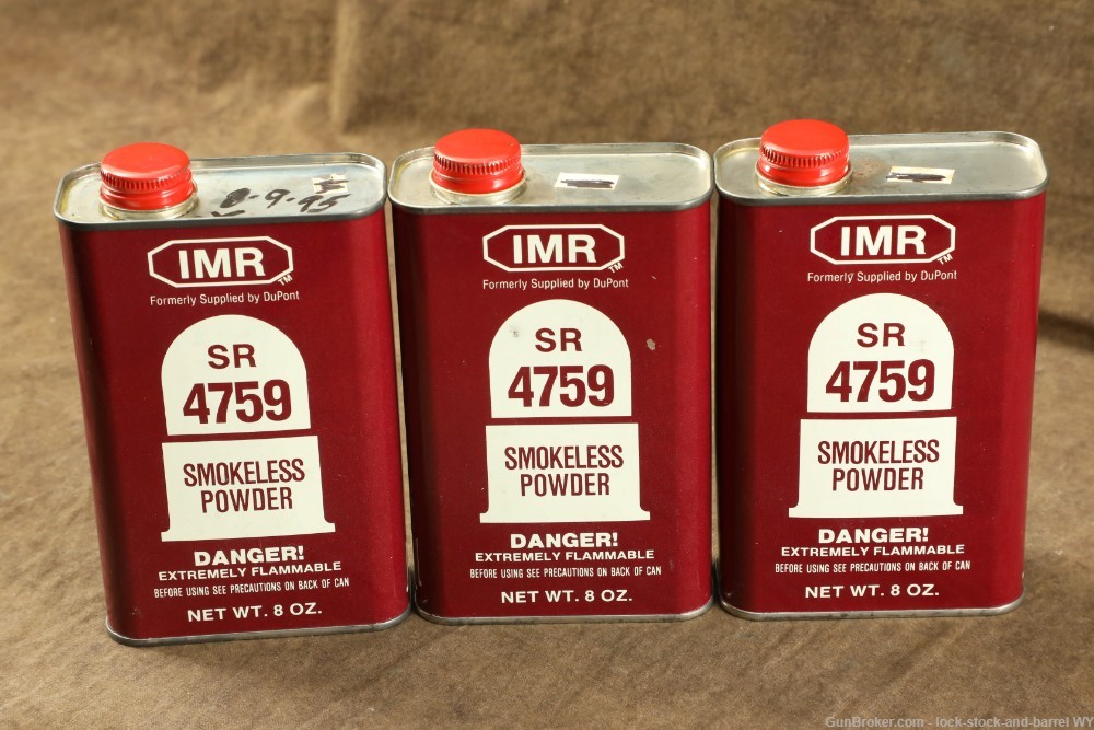 Lot of IMR SR 4759 1.4 LBS Powder (Local Pickup Only) -img-1