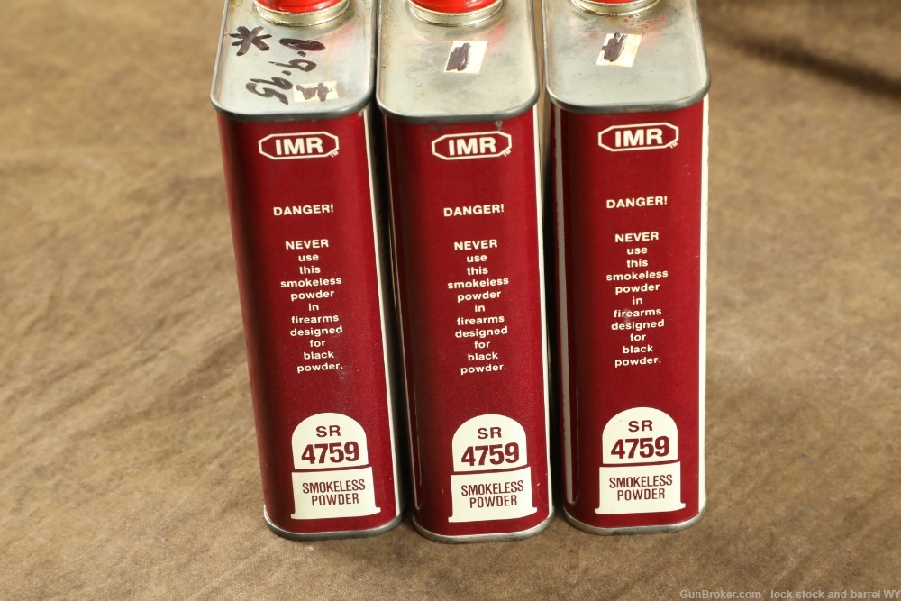 Lot of IMR SR 4759 1.4 LBS Powder (Local Pickup Only) -img-3