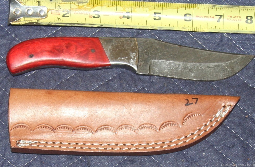 HANDMADE CUSTOM HUNTING KNIFE DAMASCUS STEEL SS0143-img-0