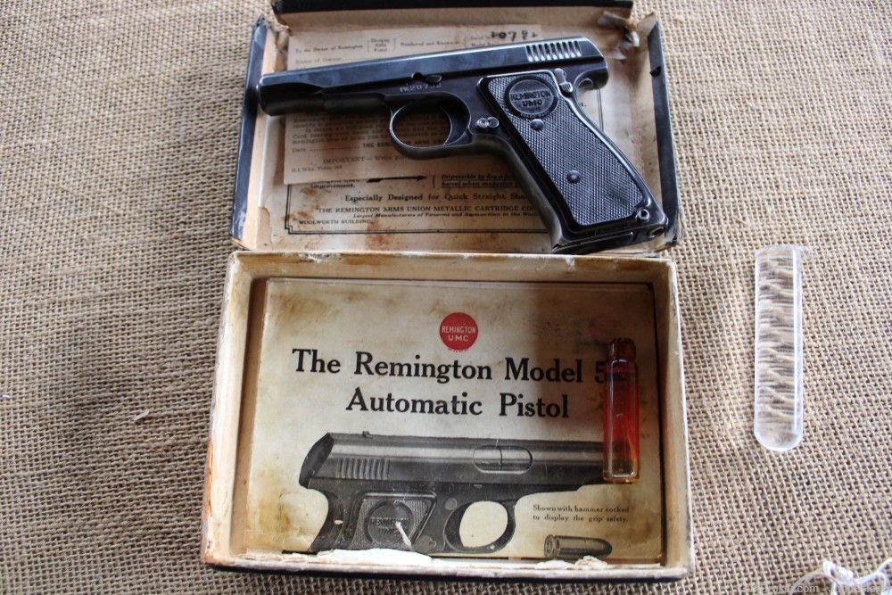 Remington Model 51 Vintage .380 Caliber Pistol Factory Box! WOW! -img-12