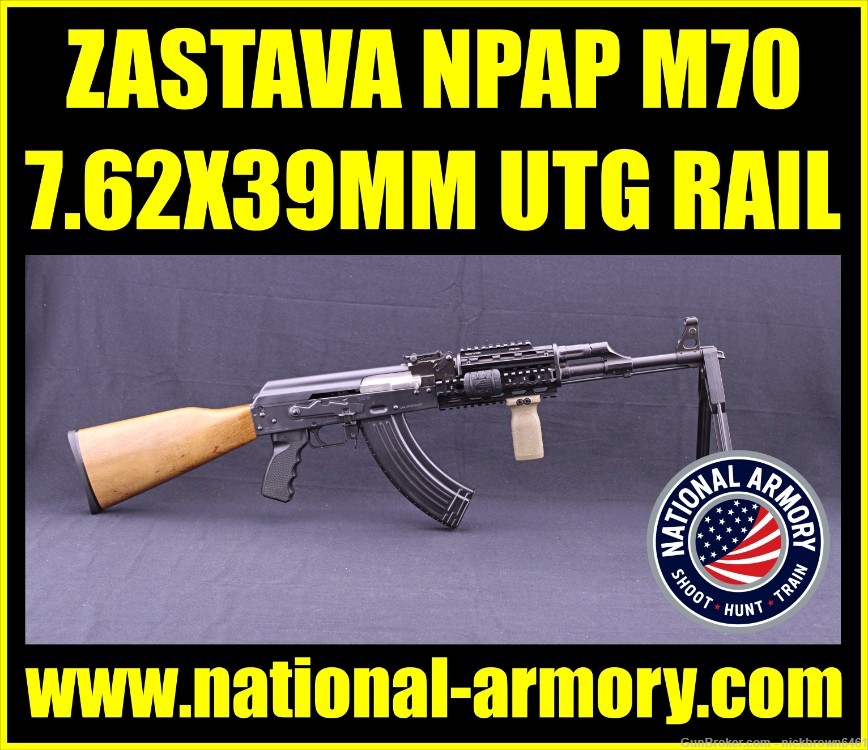 ZASTAVA NPAP M70 7.62X39MM 16.3” BBL 30+1 CAP UTG HANDGUARD-img-0
