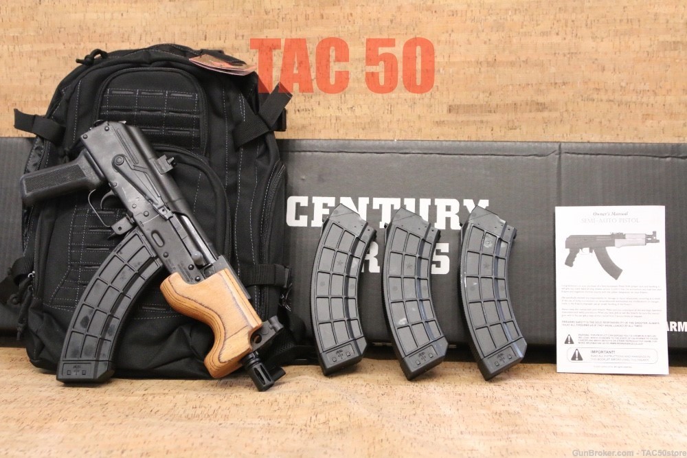 Century Arms MICRO DRACO 7.62X39 30+1 4X MAGS AWS BACKPACK AK47 EXCLUSIVE-img-0