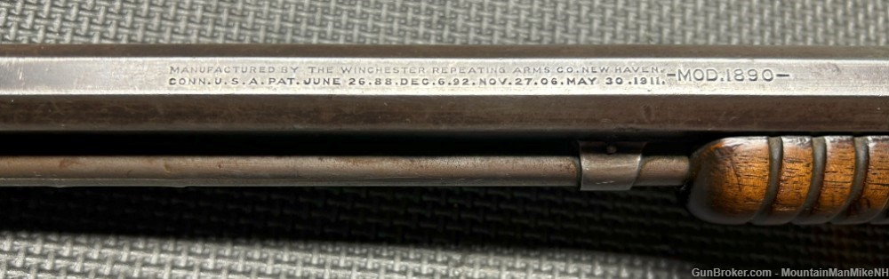 1915 Winchester Model 1890 22 WRF Pump Action Rifle Take Down-img-2