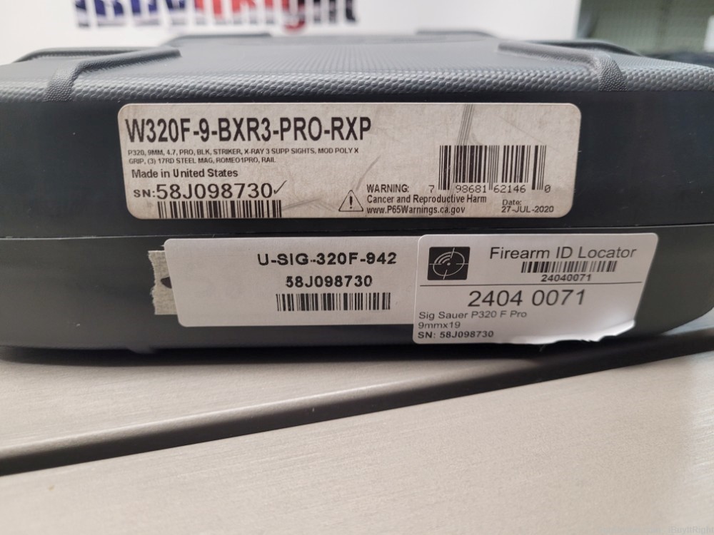 Sig Sauer P320 9mm Full Size X-Series RXP Pro Optics Cut w/ Supp Sights-img-12
