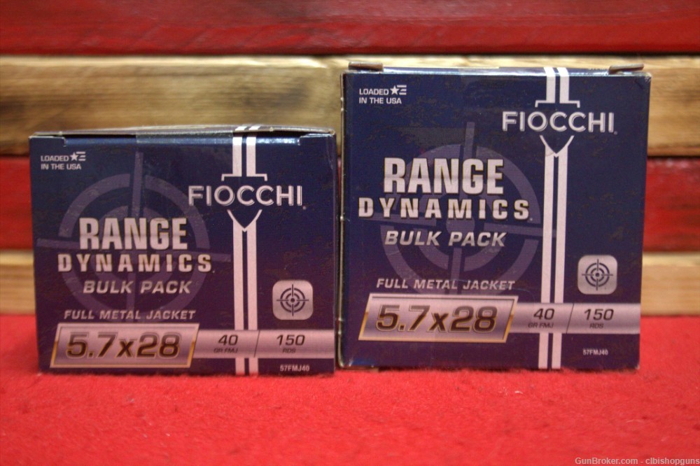 Fiocchi Range Dynamics Bulk Pack 5.7x28 40 Grain FMJ 300 Round Ammo -img-0