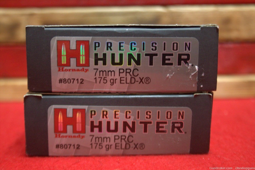 Hornady Precision hunter 7MM PRC 175 Gr ELD-X 2boxes 40 rounds toal-img-0