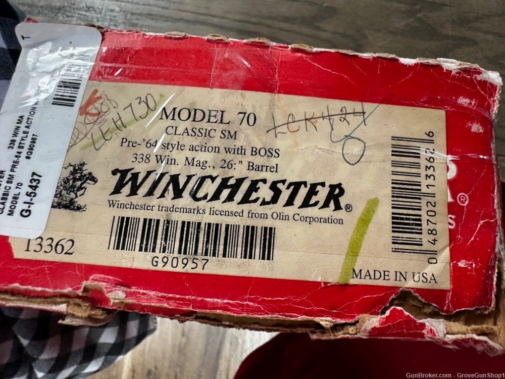 Winchester Model 70 Classic SM BOSS .338 Win Mag NEW IN BOX -img-14