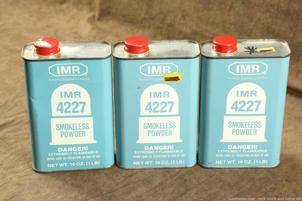 Lot of IMR 4227 2.7 LBS Powder (Local Pickup Only) -img-1
