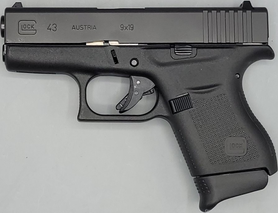 GLOCK 43 Sub Compact 9mm Luger 3.41" Semi Auto Pistol Black G43 9X19      -img-1