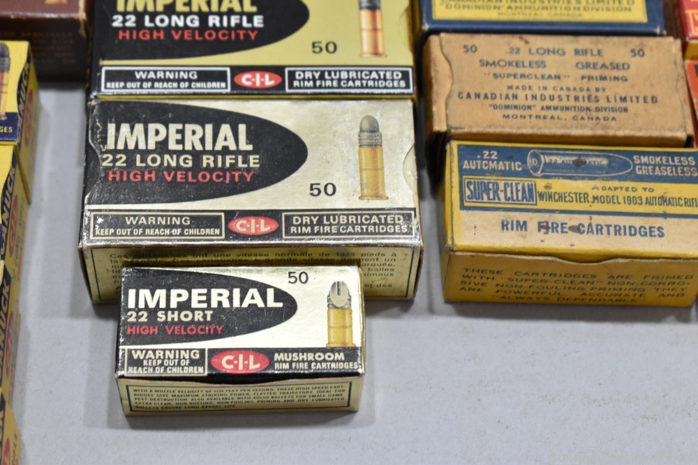 24 Boxes 1076 Rds Canadian 22 Rimfire Canuck CIL Imperial Whiz Bang -img-4