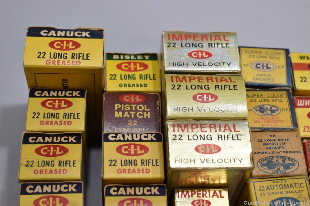 24 Boxes 1076 Rds Canadian 22 Rimfire Canuck CIL Imperial Whiz Bang -img-15
