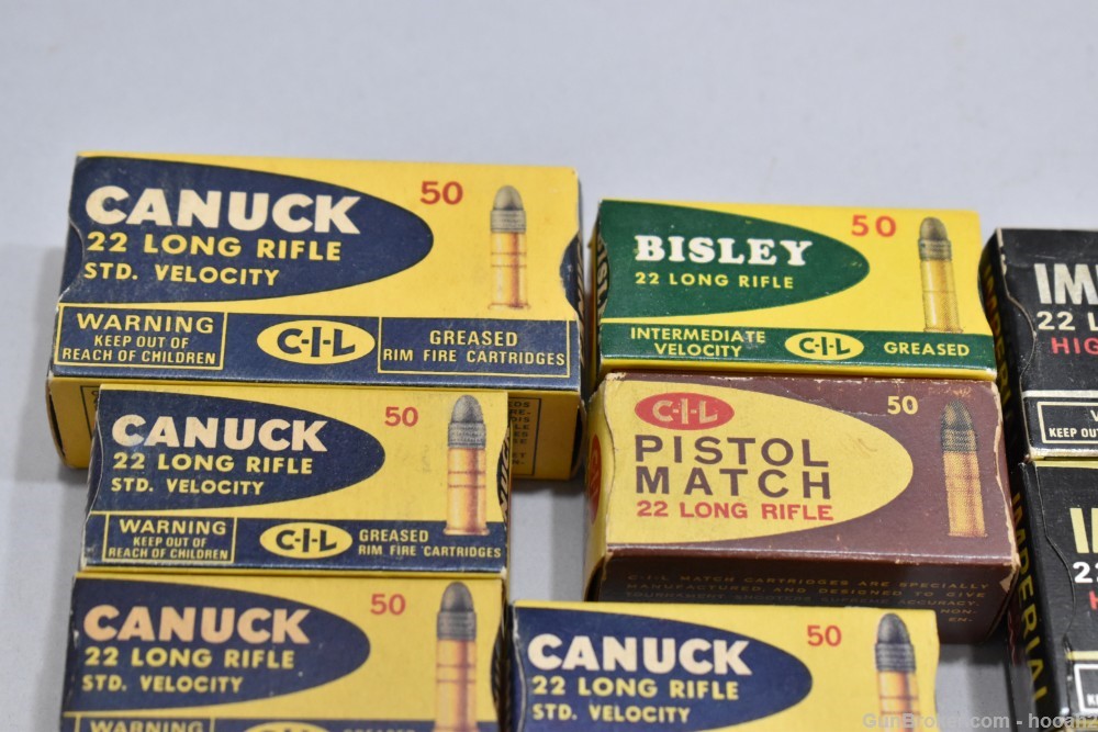 24 Boxes 1076 Rds Canadian 22 Rimfire Canuck CIL Imperial Whiz Bang -img-1