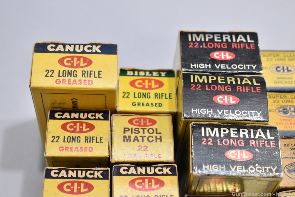 24 Boxes 1076 Rds Canadian 22 Rimfire Canuck CIL Imperial Whiz Bang -img-20