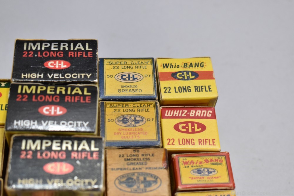 24 Boxes 1076 Rds Canadian 22 Rimfire Canuck CIL Imperial Whiz Bang -img-23