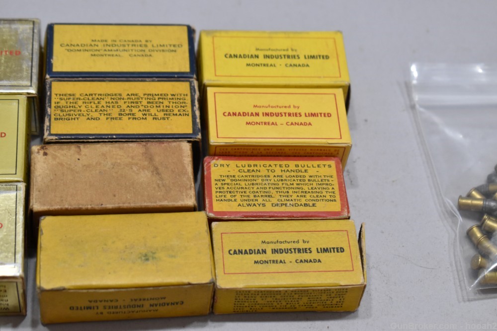 24 Boxes 1076 Rds Canadian 22 Rimfire Canuck CIL Imperial Whiz Bang -img-13