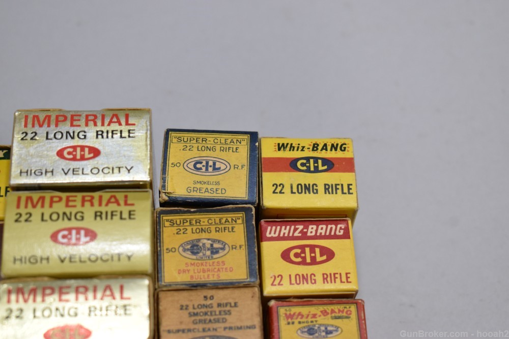 24 Boxes 1076 Rds Canadian 22 Rimfire Canuck CIL Imperial Whiz Bang -img-18