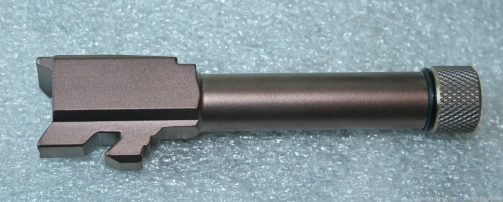Barrel for Glock 43 Threaded Copper Stainless w/ thread protector 9mm-img-0